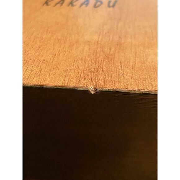 Kakadu Art Israel Wood Vase Handpainted Signed Reut Shahar 12” Tall 4” By 4” - Picture 11 of 14